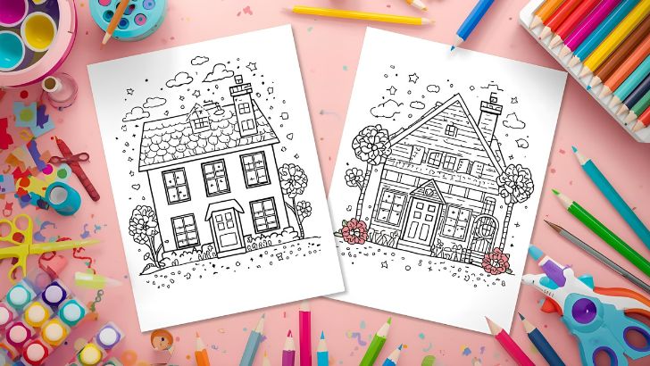 printable house coloring pages