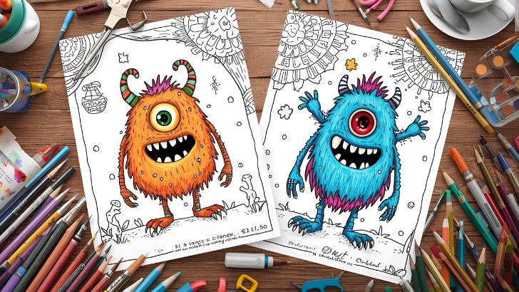 printable monsters inc coloring pages