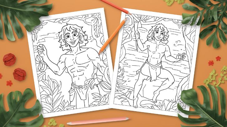 printable tarzan coloring pages