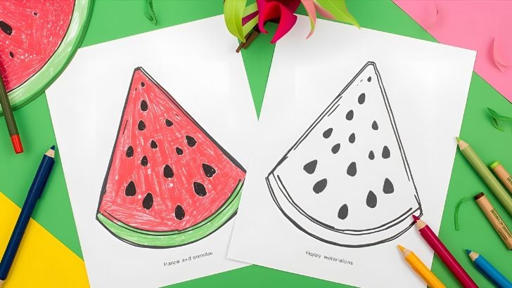 printable watermelon coloring pages