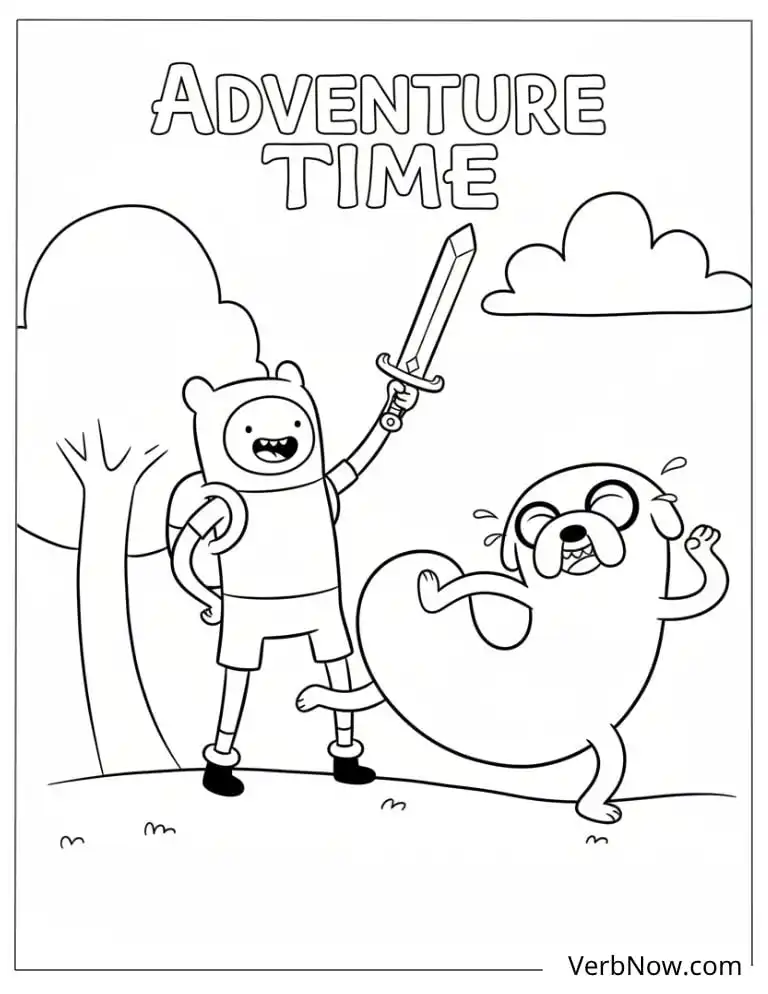 22 Free Adventure Time Coloring Pages (Printable PDF) Adventure Time Finn and Jake Coloring Page
