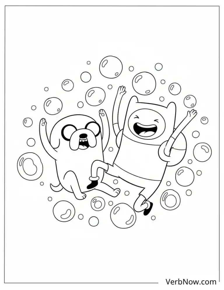 22 Free Adventure Time Coloring Pages (Printable PDF) Adventure Time: Finn & Jake Happy Bubbles Coloring