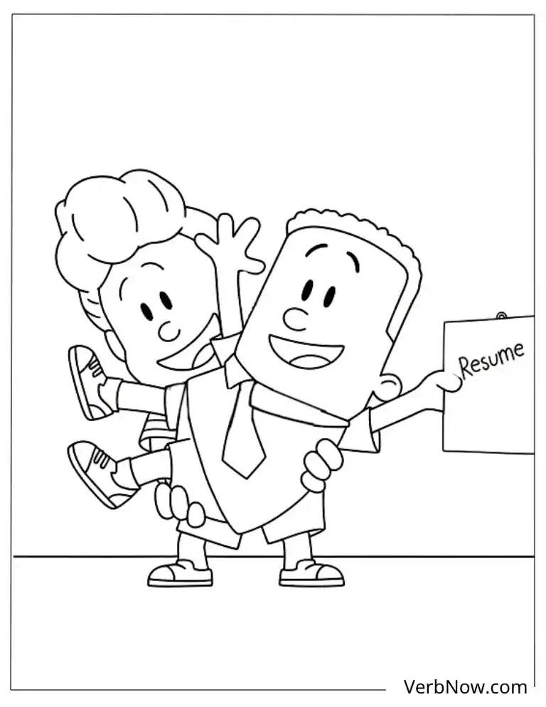 Cartoon Principal Dumping Sack Fun Coloring Page