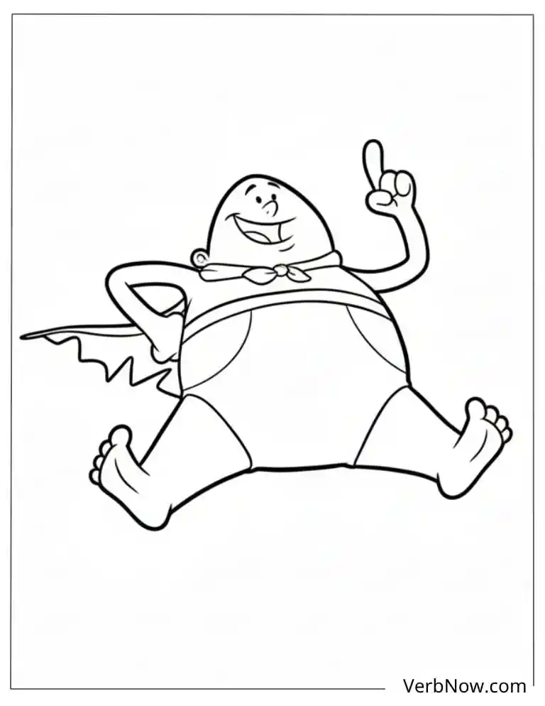 Captain Underpants Defeats Bank Robbers Coloring Page