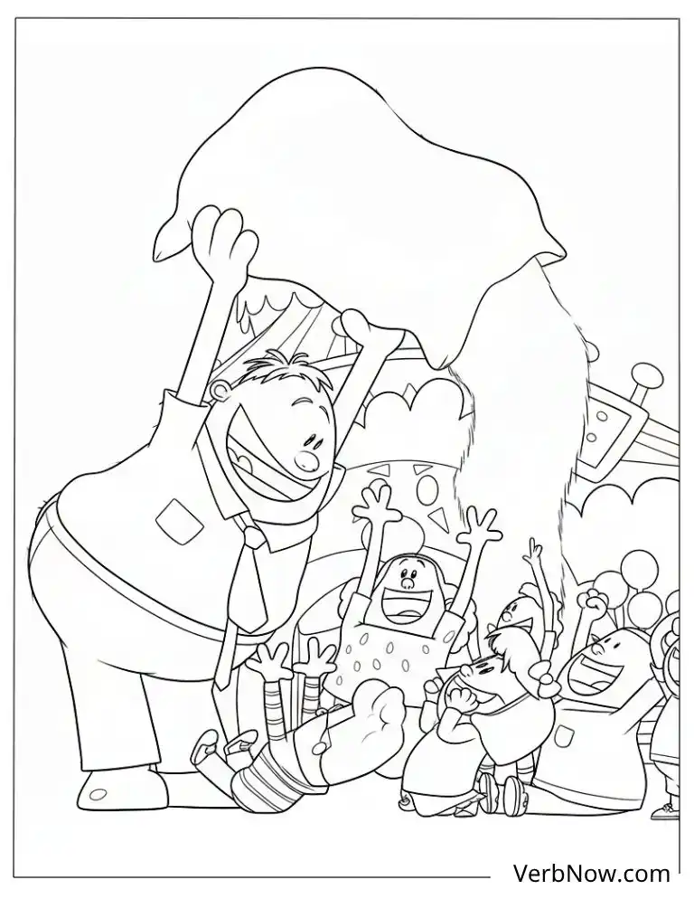 Captain Underpants Superhero Coloring Page Printable