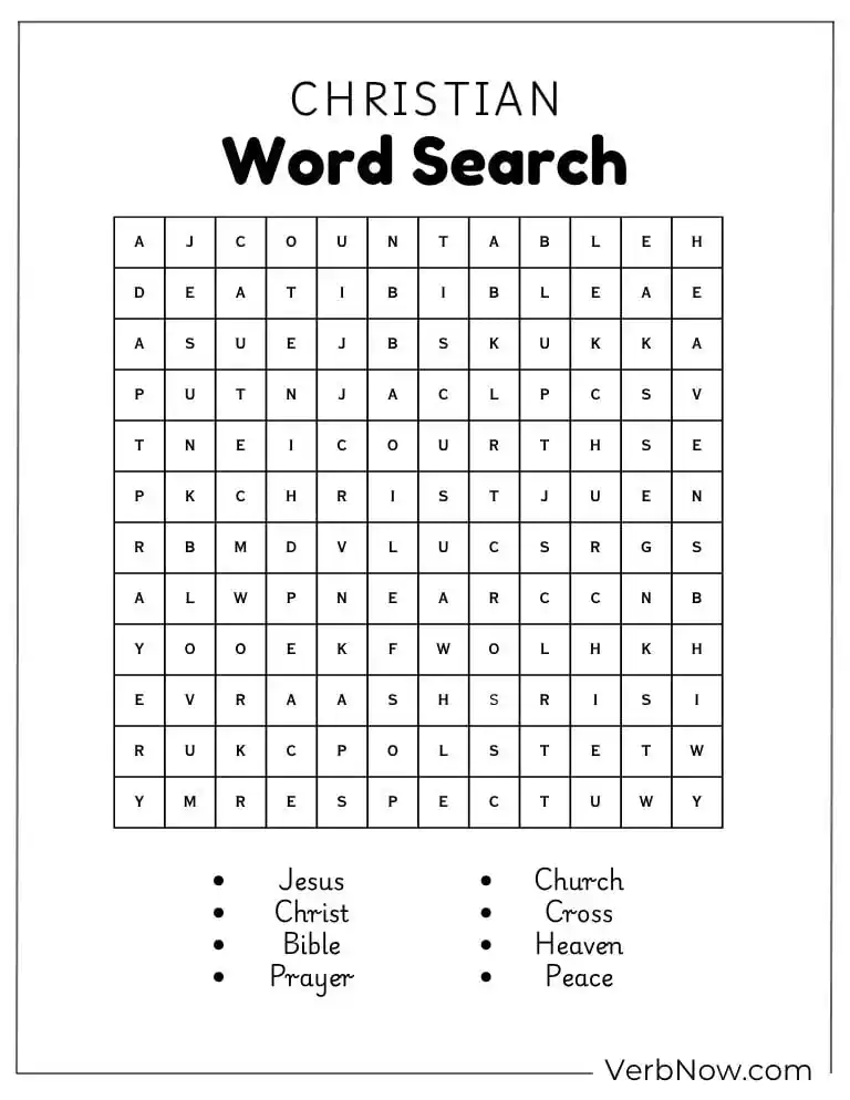 10+ Free Christian Puzzles For Kids (100% Printable PDF) Christian Word Search Puzzle Printable Activity
