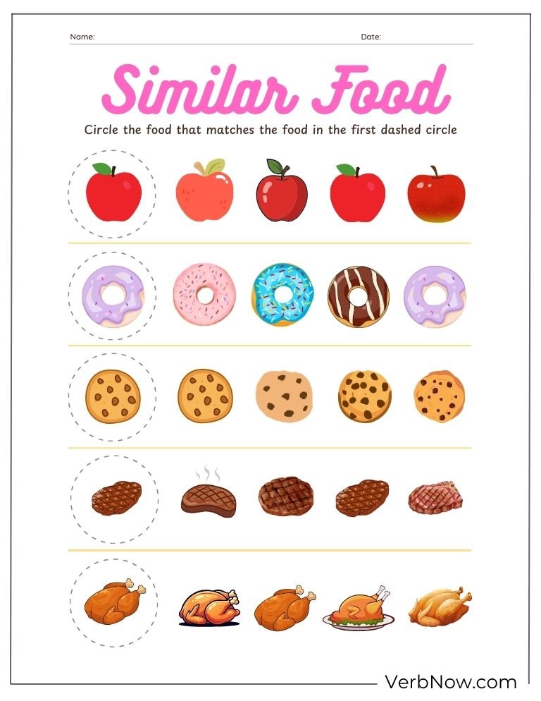 food puzzle activity page 2 of 20 &mdash; free printable, US Letter