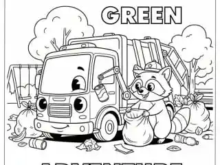 Garbage Truck Coloring Pages 18