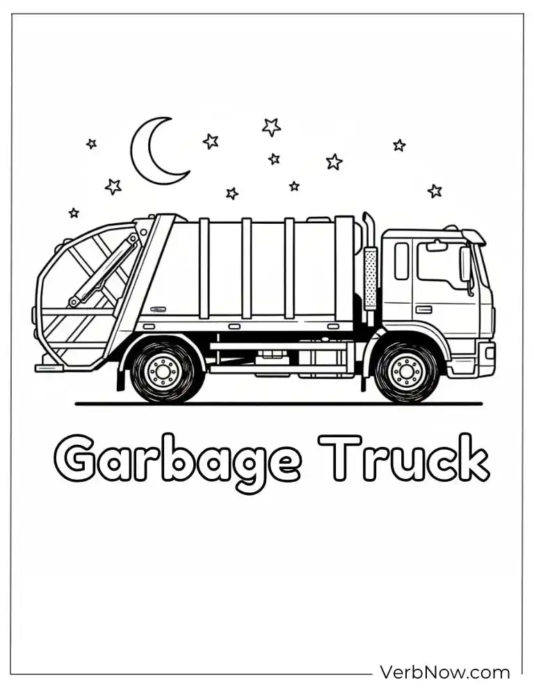 24 Garbage Truck Coloring Pages For Fun (Printable PDF) Garbage Truck Coloring Page