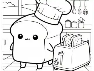 Kitchen coloring pages 14