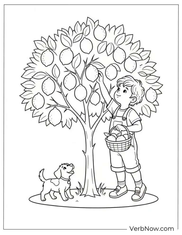22 Free Lemon Coloring Pages For Kids (Printable PDF) lemon coloring page 20 of 22 — free printable, US Letter