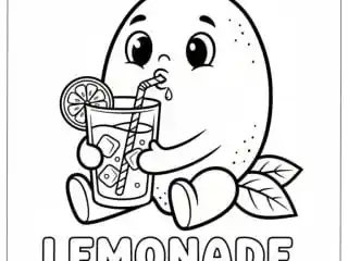 lemon coloring page 22 of 22 — free printable, US Letter