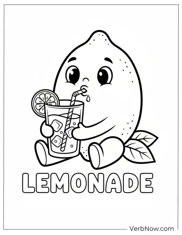 22 Free Lemon Coloring Pages For Kids (Printable PDF) lemon coloring page 22 of 22 — free printable, US Letter