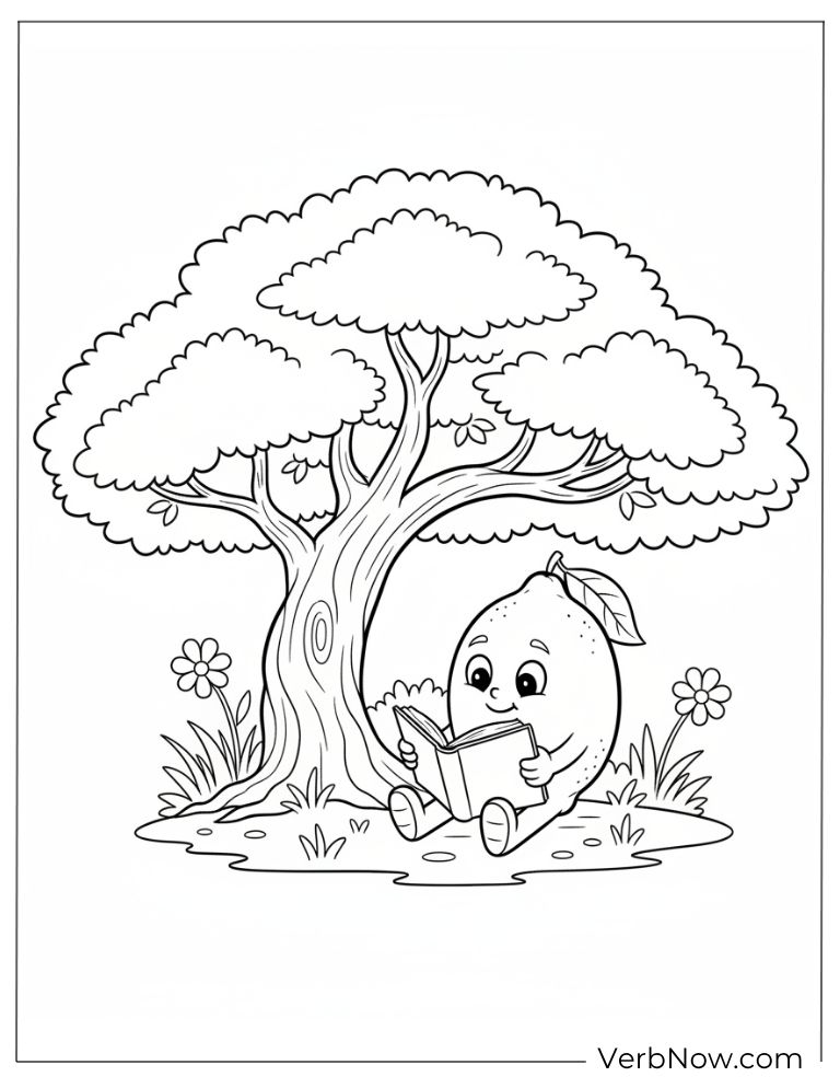 22 Free Lemon Coloring Pages For Kids (Printable PDF) lemon coloring page 3 of 22 — free printable, US Letter