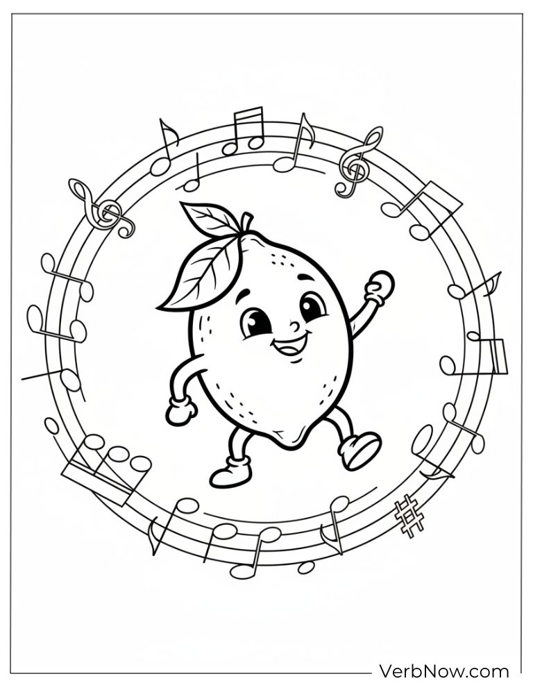 22 Free Lemon Coloring Pages For Kids (Printable PDF) lemon coloring page 4 of 22 — free printable, US Letter