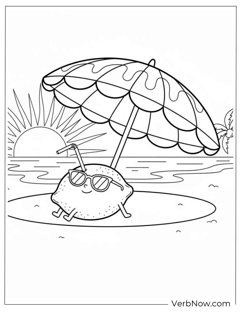 22 Free Lemon Coloring Pages For Kids (Printable PDF) lemon coloring page 8 of 22 — free printable, US Letter