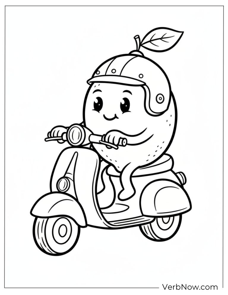 22 Free Lemon Coloring Pages For Kids (Printable PDF) lemon coloring page 9 of 22 — free printable, US Letter
