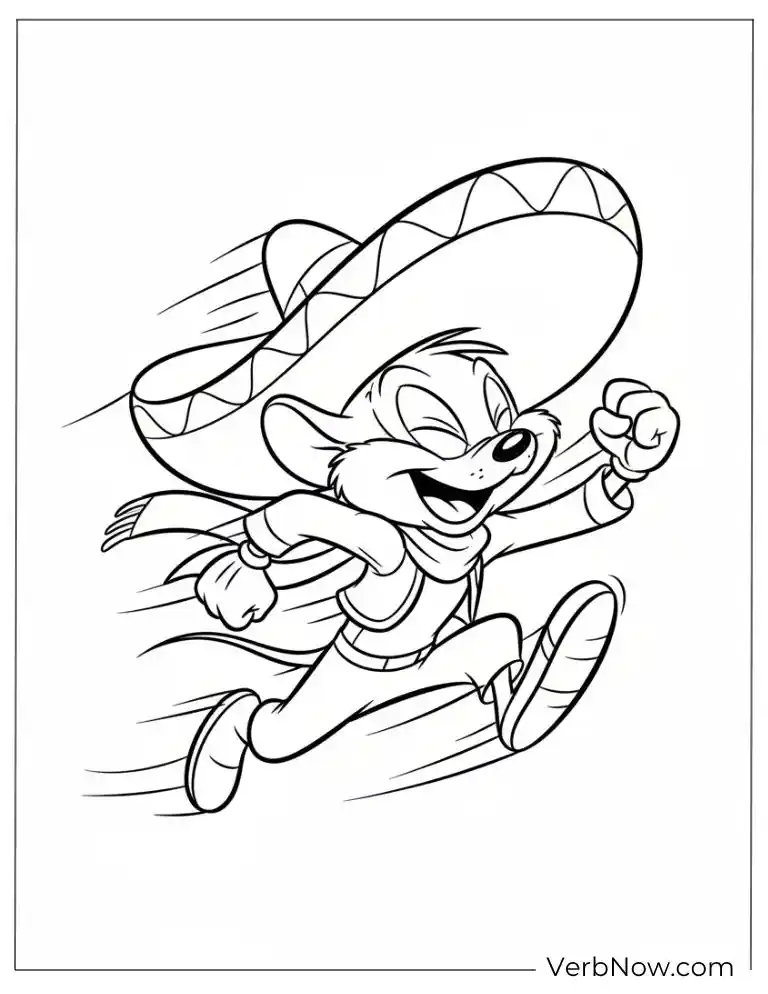 22 Free Looney Tunes Coloring Pages: Super Fun for Everyone! Speedy Gonzales Running Coloring Page