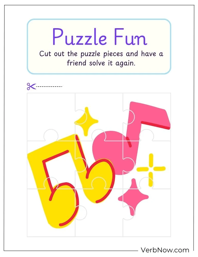 10+ Free Music Puzzles For Fun (100% Printable PDF) Printable Music Note Puzzle Cut-Out Activity