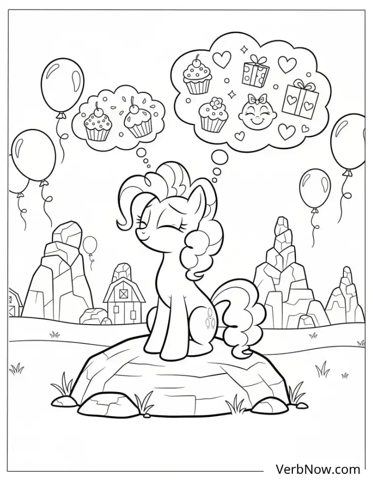 Pinkie Pie Party Dream Coloring Page