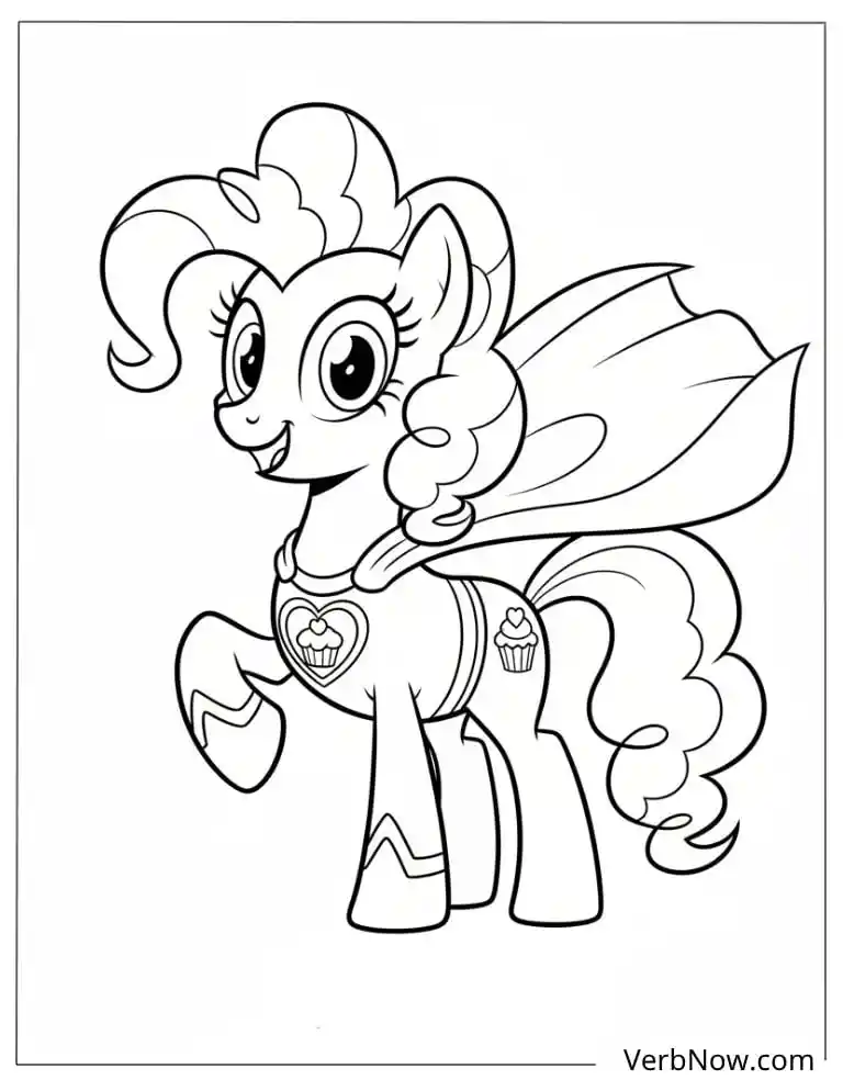 Pinkie Pie Superhero Coloring Page
