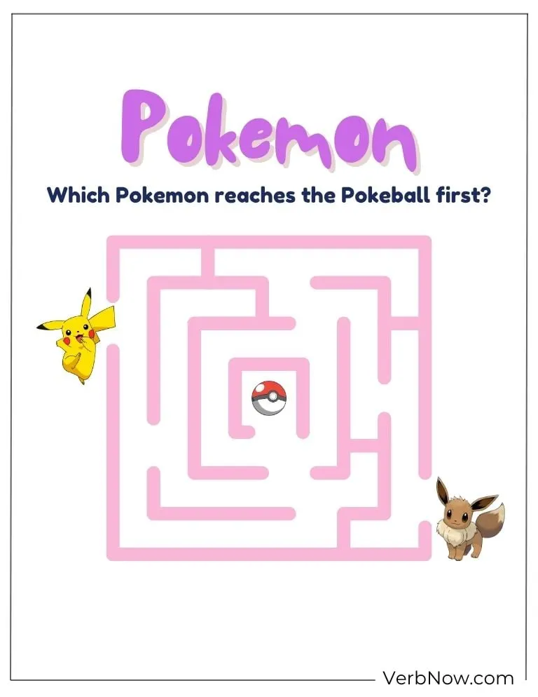 10+ Free Pokemon Puzzles For Fun (100% Printable PDF) Pikachu vs Eevee Pokemon Maze Activity Puzzle