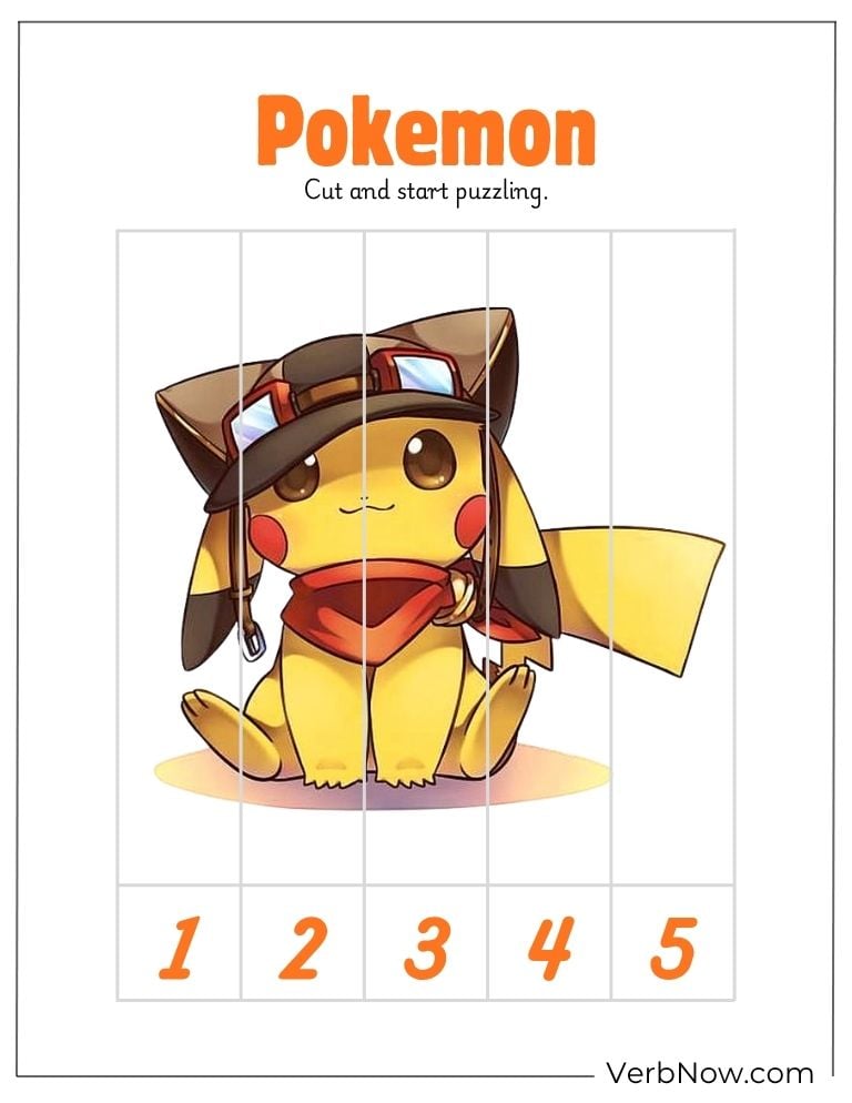 10+ Free Pokemon Puzzles For Fun (100% Printable PDF) Printable Pikachu Cut and Paste Puzzle Activity