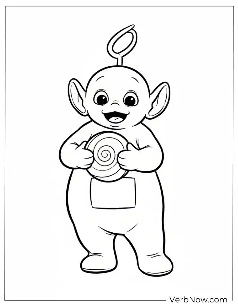 22 Free Teletubbies Coloring Pages For Fun (Printable PDF) Laa-Laa Teletubby Coloring Page Printable Outline