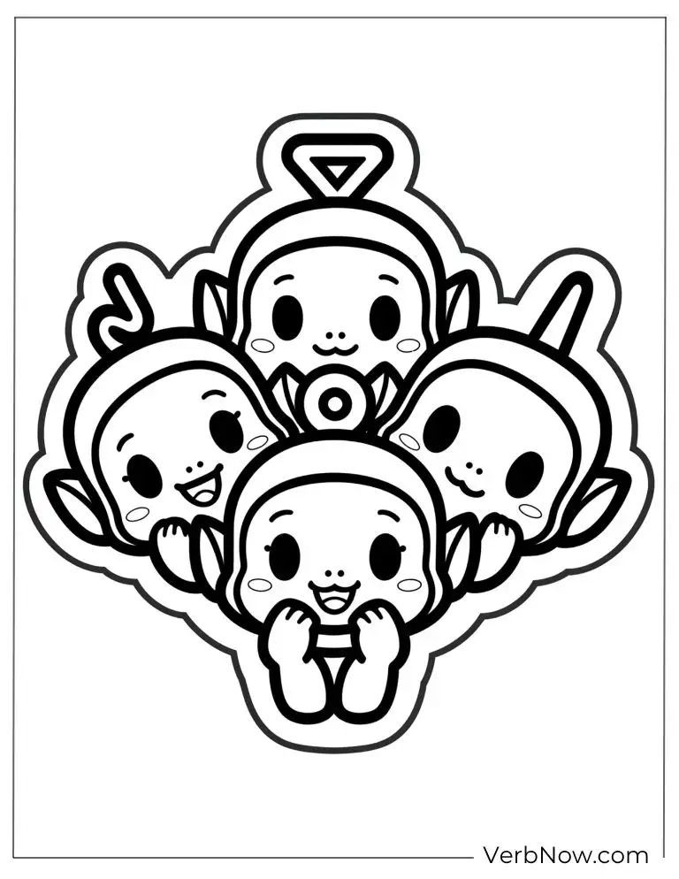 22 Free Teletubbies Coloring Pages For Fun (Printable PDF) Teletubbies Characters Outline Coloring Page