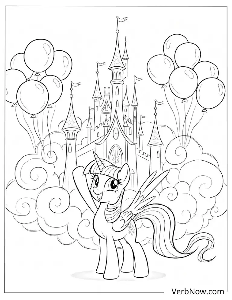 22 Twilight Sparkle Coloring Pages For Fun (Printable PDF) My Little Pony Twilight Sparkle Castle Coloring Page
