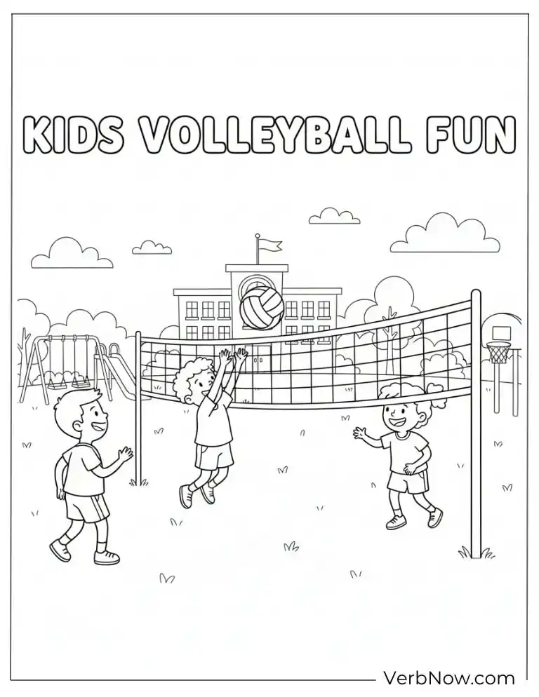 22 Free Volleyball Coloring Pages (100% Printable PDF) Volleyball Coloring Page for Kids