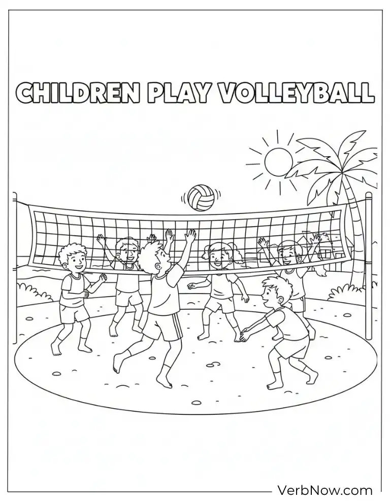 22 Free Volleyball Coloring Pages (100% Printable PDF) Volleyball Coloring Page for Kids