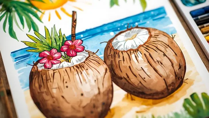 coconut coloring sheets
