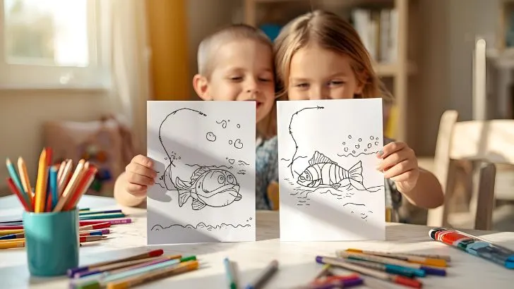 22 Free Fishing Coloring Pages (100% Printable PDF) printable fishing coloring pages