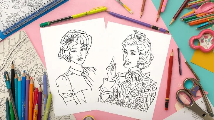 printable vintage coloring pages