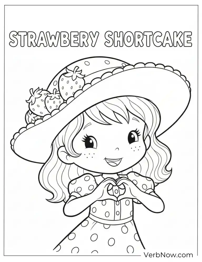 Strawberry Shortcake Coloring Page Printable