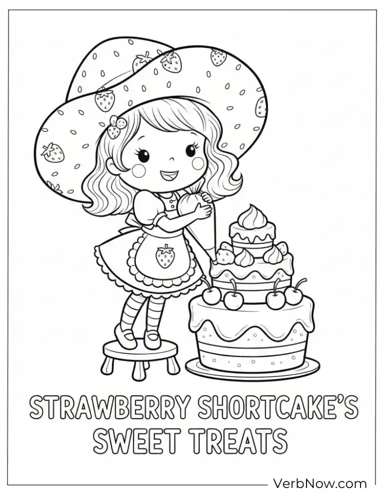Strawberry Shortcake Sweet Treats Coloring Page