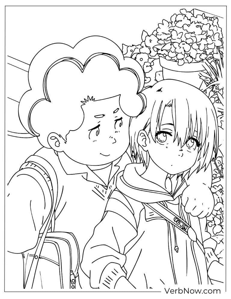 22 Free A Silent Voice Coloring Pages (100% Printable PDF) Anime School Friends Coloring Page