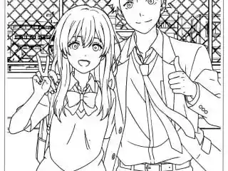 A Silent Voice Coloring Pages 5