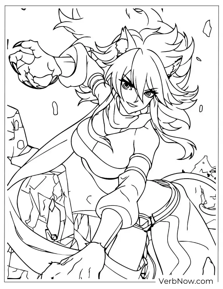 Akame Ga Kill coloring page 14 of 22 &mdash; free printable, US Letter