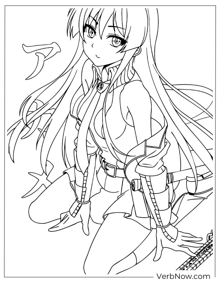 Akame Ga Kill coloring page 17 of 22 &mdash; free printable, US Letter