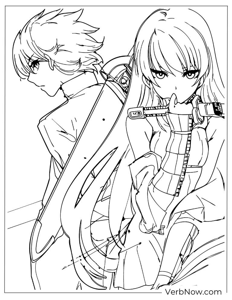 Akame Ga Kill coloring page 22 of 22 &mdash; free printable, US Letter