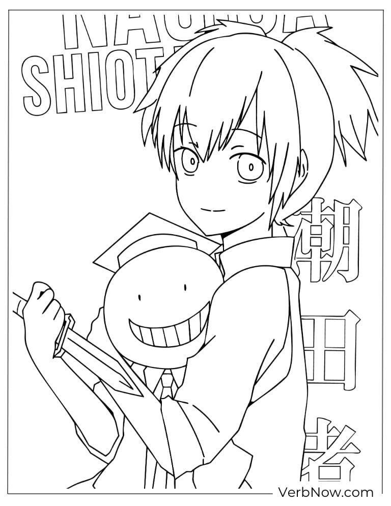 22 Free Assassination Classroom Coloring Pages (Printable PDF) Nagisa Shiota & Koro-sensei Coloring Page - Assassination Classroom
