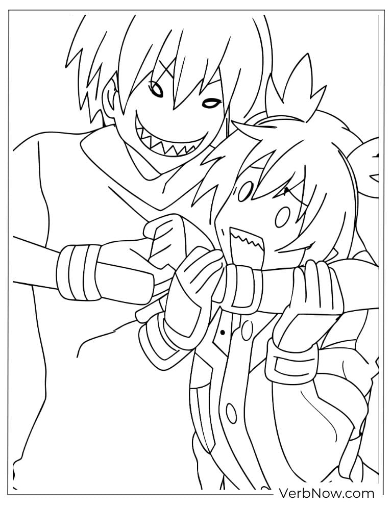 22 Free Assassination Classroom Coloring Pages (Printable PDF) Anime Characters Intense Scene Coloring Page