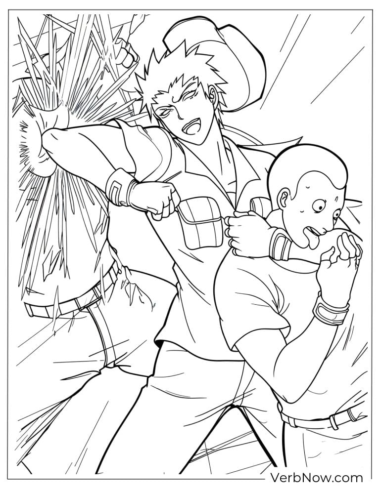 22 Free Assassination Classroom Coloring Pages (Printable PDF) Anime Fight Scene Coloring Page