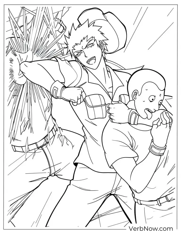 22 Free Assassination Classroom Coloring Pages (Printable PDF) Anime Fight Scene Coloring Page