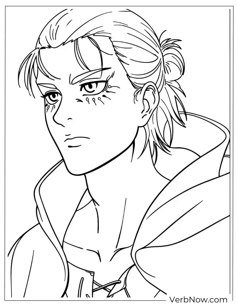 22 Attack On Titan Coloring Pages (100% Printable PDF) Eren Yeager Attack on Titan Coloring Page Outline