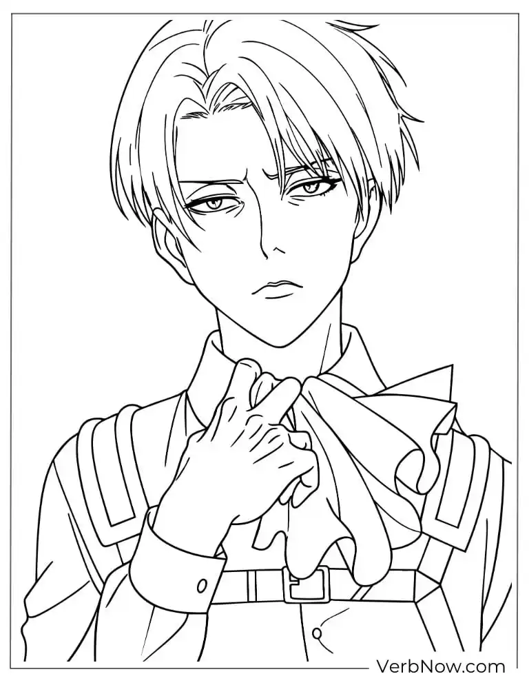 22 Attack On Titan Coloring Pages (100% Printable PDF) Levi Ackerman Attack on Titan Coloring Page