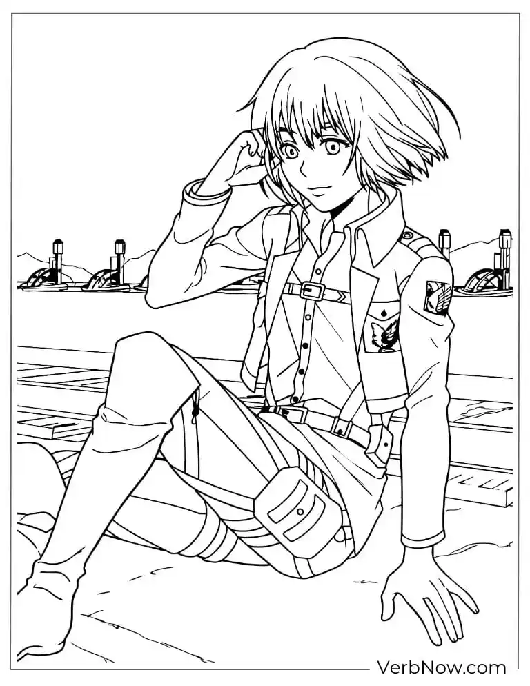 22 Attack On Titan Coloring Pages (100% Printable PDF) Armin Arlert AOT Coloring Page for Kids and Adults