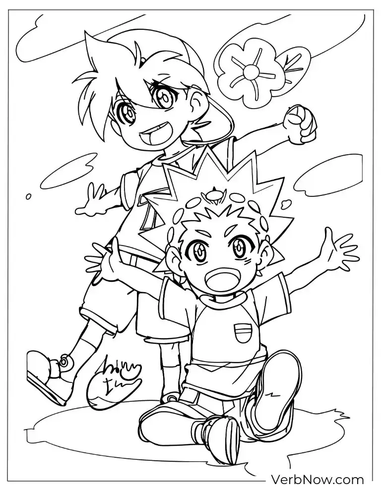 22 Free Beyblade Coloring Pages (100% Printable PDF) Beyblade Characters Coloring Page